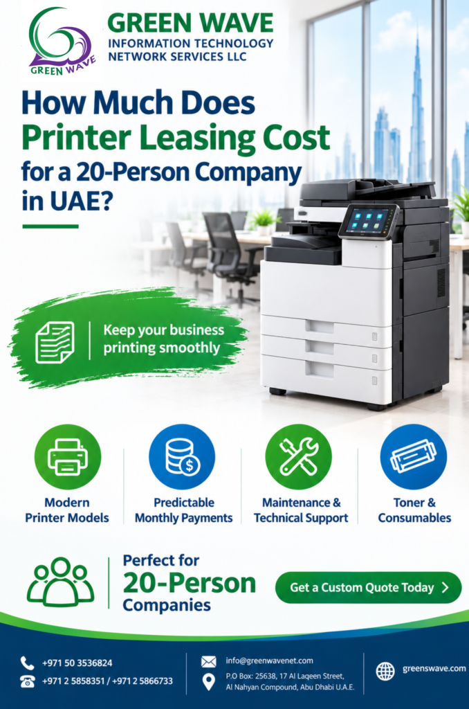 How Much Does Printer Leasing Cost for a 20-Person Company in UAE?
