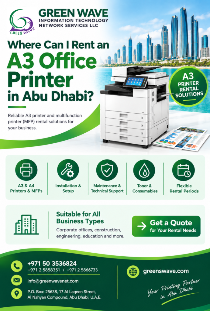 Where Can I Rent an A3 Office Printer in Abu Dhabi?